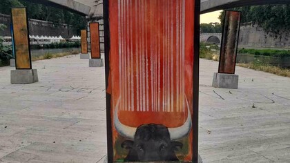 Corrado Veneziano, "Le Georgiche", veduta d'insieme, Isola Tiberina, Roma