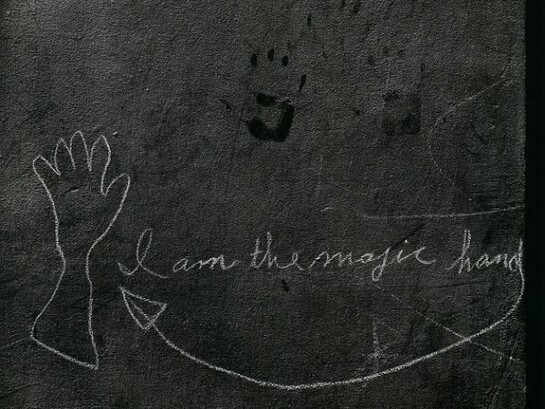 John Gutmann, I am the Magic Hand, 1937, Gelatin silver print, 11 x 14 inches, 27.9 x 35.6 cm, Courtesy of The John Gutmann Photography Fellowship Trust