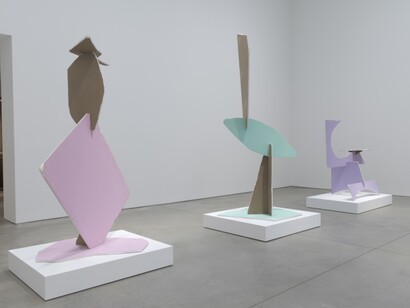 Matt Johnson, Installation view: Wood Sculpture, 303 Gallery, 2017. Courtesy of 303 Gallery