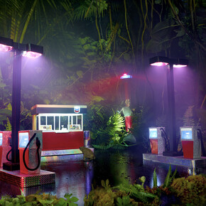 David LaChapelle, Gas Chevron, 2012, Chromogenic print, 127 x 194 cm / 50 x 76 in. / Edition de 3 + 2 AP, © David LaChapelle, Courtesy Galerie Daniel Templon, Paris & Brussels  