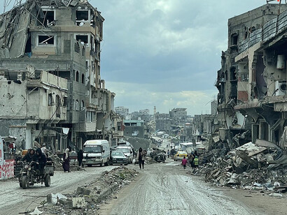 Civilians struggling amid the ruins of Gaza after the 2023–2025 conflict