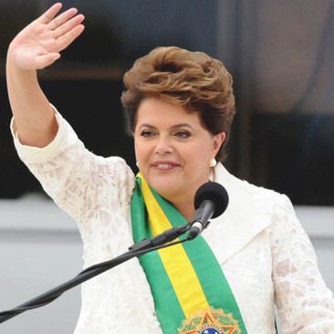 Presidenta Dilma Rousseff no dia de sua posse presidencial em Brasília, Distrito Federal, Brasil