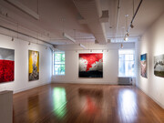 Sajal Sarkar, Birth of another God, exhibition view. Courtesy of Aicon Contemporary