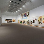 Meleko Mokgosi, Exhibition view. Courtesy of WCMA