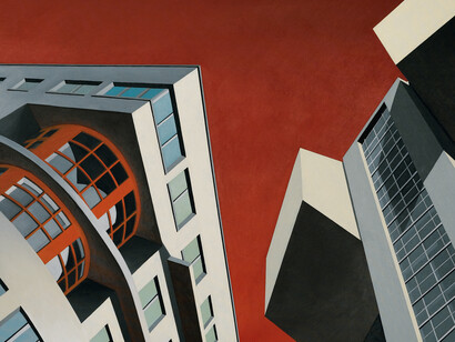 Marco Petrus, Architettonica, 2006, olio su tela, cm 170x250
