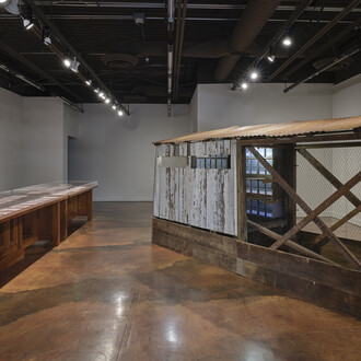 American Artist, Shaper of God: apple valley autonomy, exhibition view. Courtesy of CAAM