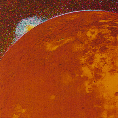 NASA, Voyager, "Erupting Volcano on Io", March 4/5, 1979, c-print, 19,3 (20,2) x 22,4 (25,6) cm, Courtesy: Daniel Blau Munich/London © Nasa