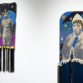 Demetri Broxton, Ancestral echoes, exhibition view. Courtesy of Patricia Sweetow Gallery