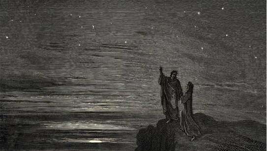 Dante Alighieri mostra le stelle a Virgilio