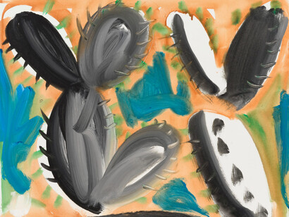 Karl Horst Hödicke, Kakteen (detail), 1989. Courtesy of Leo Gallery 