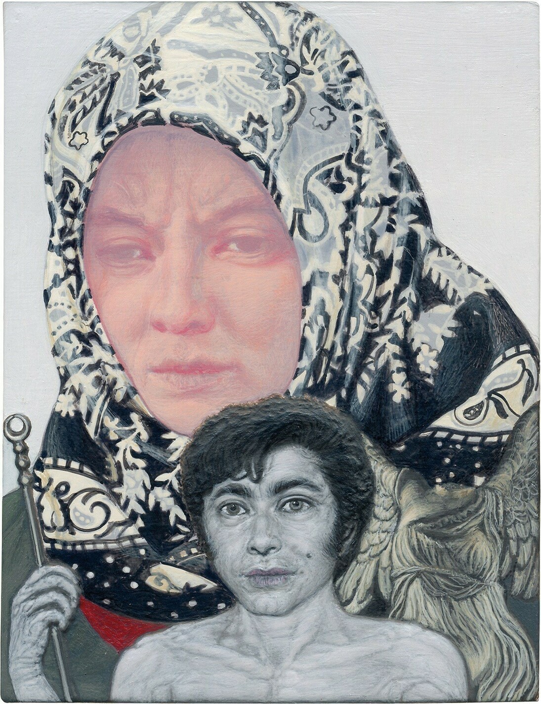 Emmanouil Bitsakis, Mystic Victory, 2014, acrylic on cardboard, 12.5 Χ 9.5 cm, Courtesy Kalfayan Galleries, Athens - Thessaloniki
