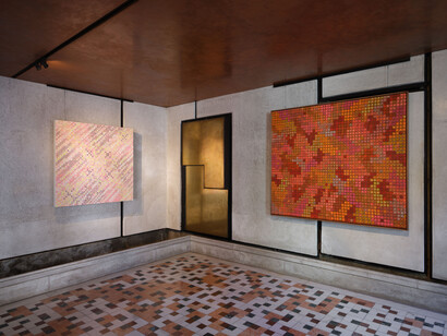 Cosmotechnics: Ding Yi as a planetary code, vista della mostra. Cortesia della Fondazione Querini Stampalia