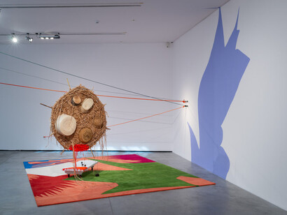 Jessica Stockholder, Cardinal directions, exhibition view. Courtesy of Es Baluard Museu d'Art Contemporani de Palma