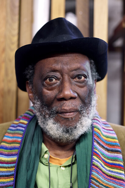 Frank Bowling, Portrait, Photography by Jäger Ahrén, Image courtesy of the Artist