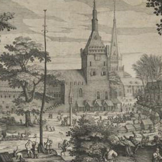Hendrick Hondius, View of a Village with a Peasants' Feast ('Schelle-Belle') [NHD 28]
