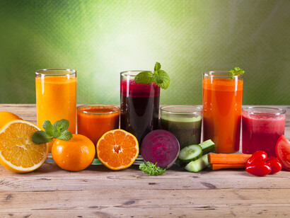Orange, beetroot and tomato juice