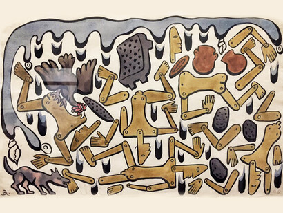 Acuarelas de Diego Rivera inspiradas en el Popol Vuh