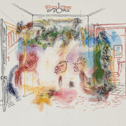 Andy Cahill, For heaven's sake, can't you do anything right?, 2014, acrylic and crayon on linen, 44x53 inches. Courtesy of Selenas Mountain