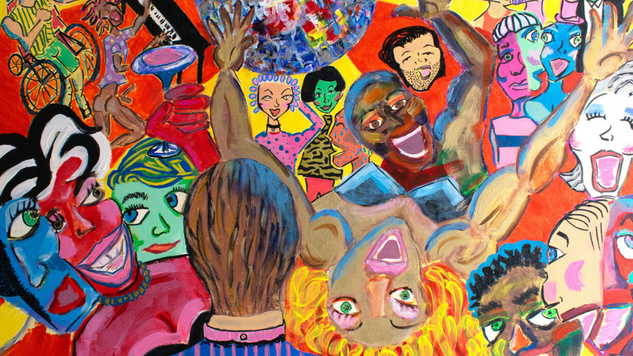 Mark Dendy, The soirée (detail), 2025. Courtesy of Fountain House Gallery