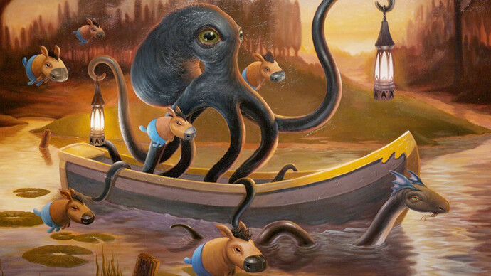 Scott Musgrove, Twilight Barge, oil on canvas, 54 x 40 inches (137.16 x 101.6 cm), 60 x 46 inches, framed