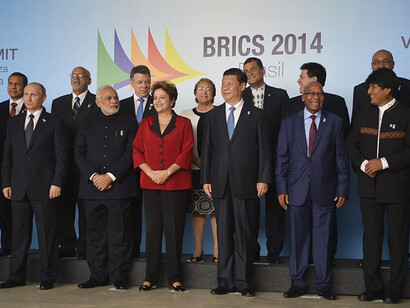  BRIC members and invited guests at the 6th BRICS summit 2014