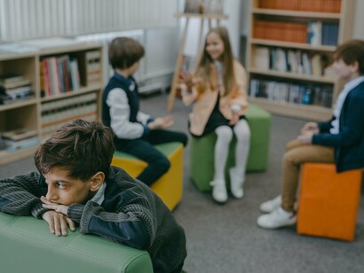 Student experiencing social exclusion from classmates