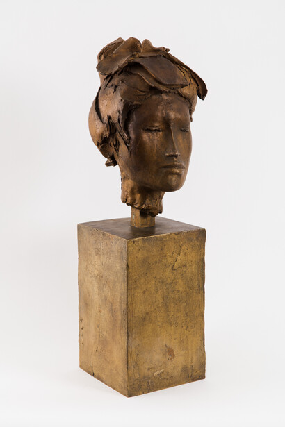 Giacomo Manzù, Testa giapponese, 1982. Courtesy of Rosenberg & Co.