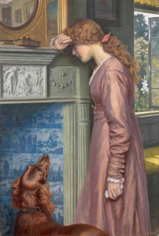 Arthur Hughes, Una nuvola passeggera, circa 1895, olio su tela, 98,8 x 63,7 cm, Messico, Collezione Pérez Simón, © Studio Sebert Photographes