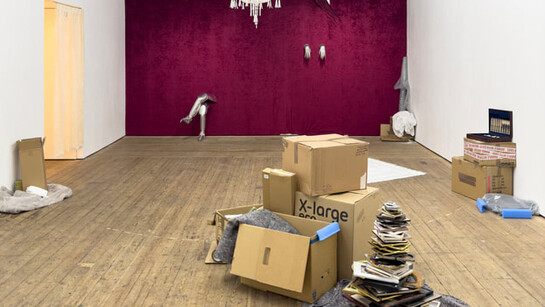 Ty Locke, Hand me downs, exhibition view. Courtesy of Copperfield