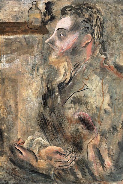 David Jones, Portrait of a Maker, 1932, oil on canvas, 76 x 61 cm © Trustees of the David Jones Estate / Amgueddfa Cymru –
National Museum Wales