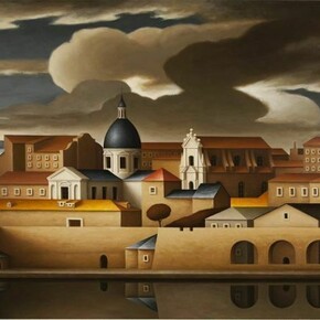 Dubrovnik Harbour 2012, Renny Tait, Oil on linen, 76 x 106.5 cm / 30 x 42 in, AFG 50725