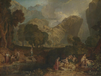 Joseph Mallord William Turner, The goddess of discord choosing the apple of contention in the garden of the hesperides (detail), exhibited 1806. Courtesy of the Museum of Fine Arts