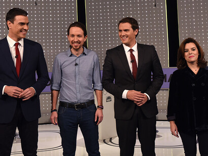 Una imagen del debate a cuatro del pasado 20D