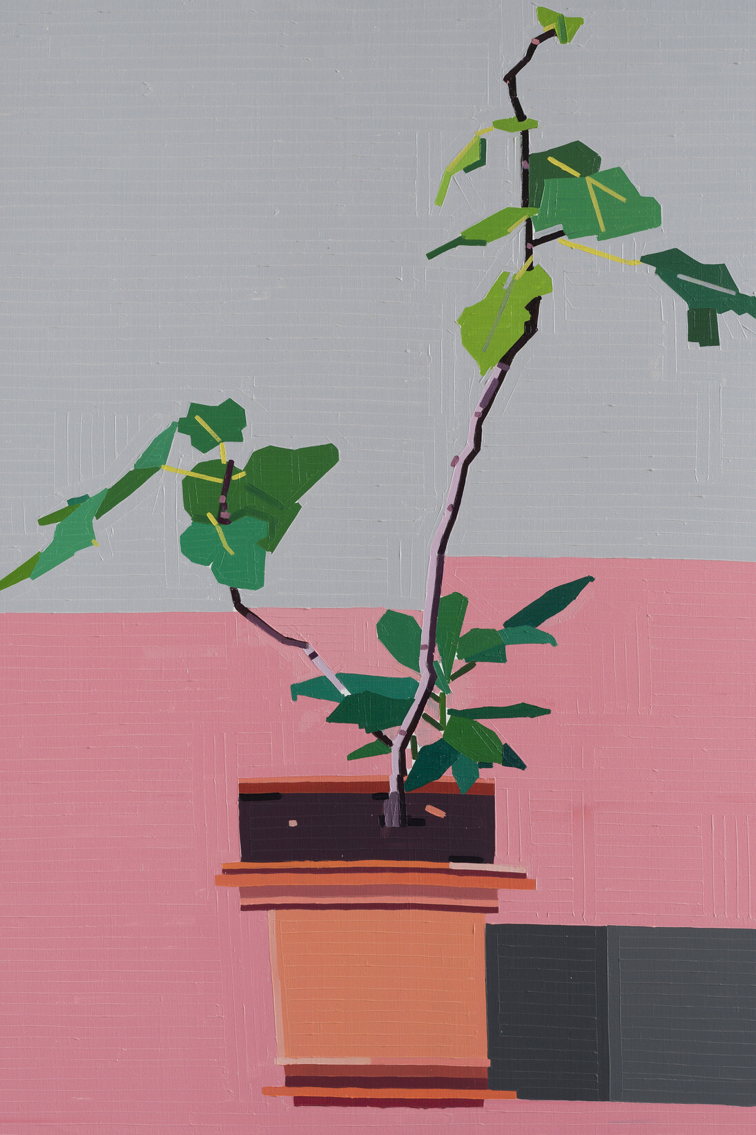 Guy Yanai, Archaeology (Barbarian In The Garden), 2017, Oil on linen, 58 9/32 x 47 1/4 in (148 x 120 cm). Courtesy of the artist and Praz-Delavallade.