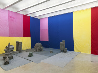 Marvin Gaye Chetwynd, Industrial Estate, 2014, Mixed media, Variable dimensions, photo credits by Alessandro Zambianchi, courtesy of Massimo De Carlo Milano/London

