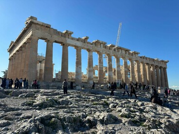 View of the Parthenon on the Acropolis, Athens, Greece