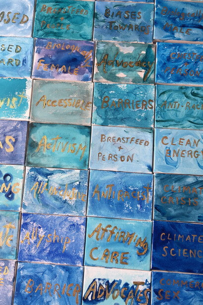 Karen Finley, Disappeared words: a memorial, 2025. Courtesy of Freight and Volume Gallery