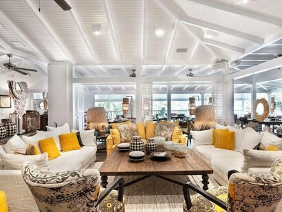 A lounge area at Villa Marie in St Barts