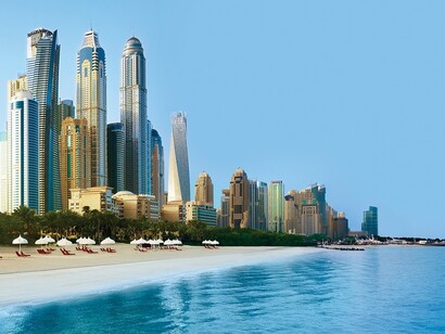 A praia em Dubai