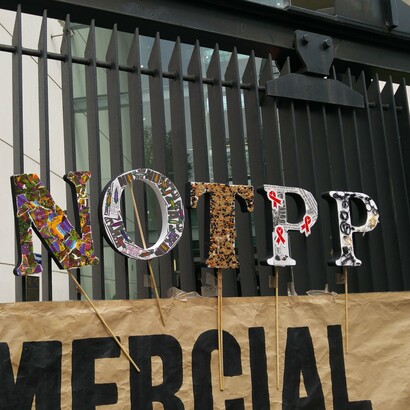 Protesta contra el TPP en Ciudad de México, 2016