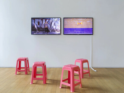 Yumi Janairo Roth and Emmanuel David, Last year’s wonders all surpassed, exhibition view. Courtesy of David B. Smith Gallery