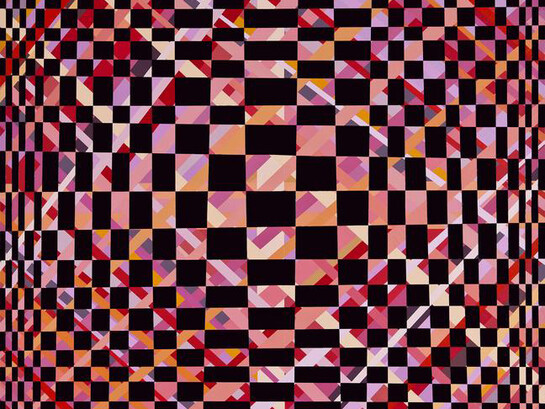 Trial No. 132, Trance at Sunset, 2016, acrylic on canvas, 185 x 200 cm. Courtesy of Ayyam Gallery