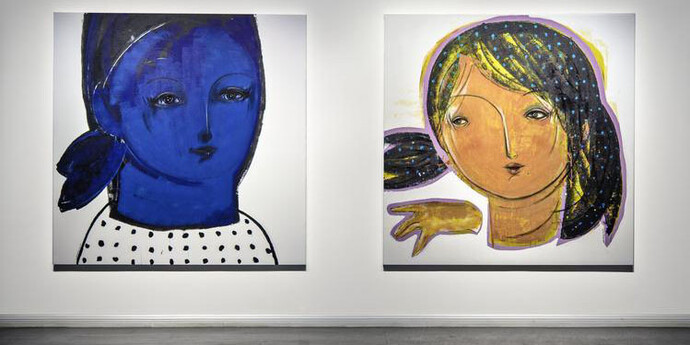 Mohannad Orabi, Exhibition view. Courtesy of Ayyam Gallery