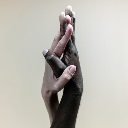Couple holding hands