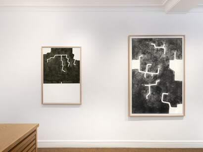 Eduardo Chillida, Estampes choisies, exhibition view. Courtesy of Galerie Lelong