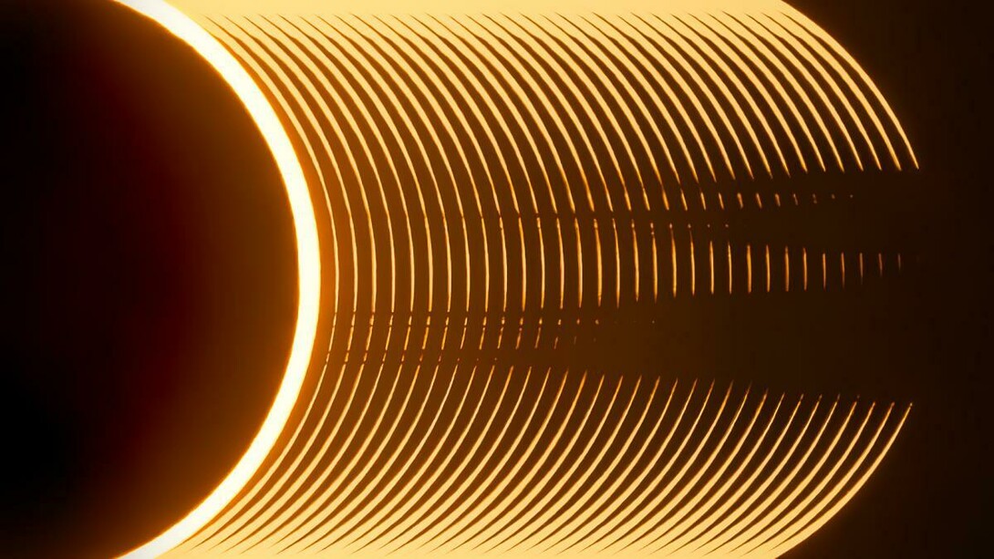 Ryan Imperio, Distorted shadows of the moon's surface created by an annular eclipse. Courtesy of National Maritime Museum