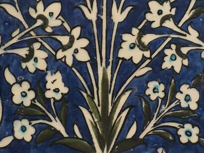 Tile from Damascus Syria, Ottoman, 17th-18th century, Honolulu Museum of Art 