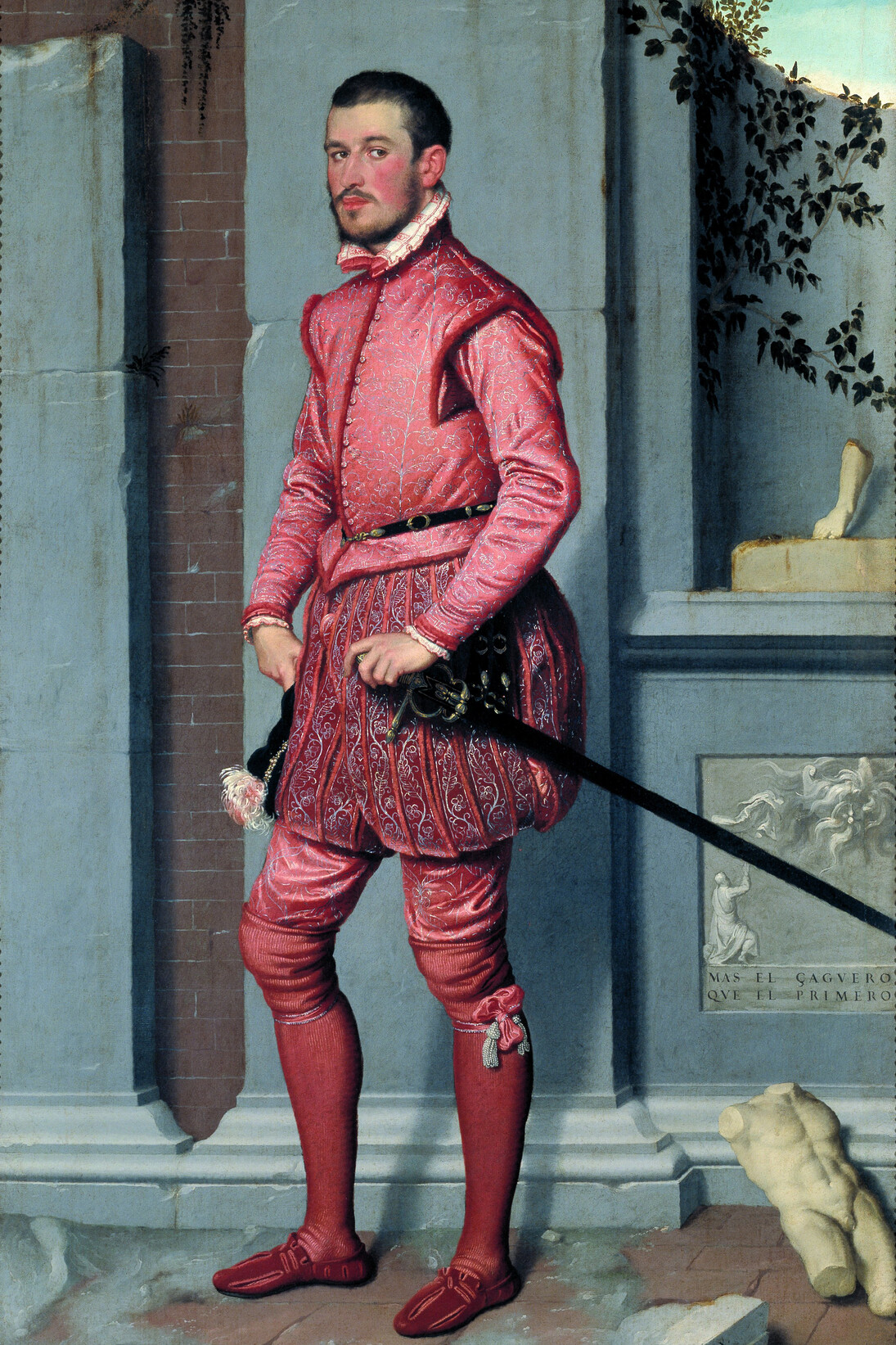 Giovanni Battista Moroni, Gian Gerolamo Grumelli, c. 1560. Oil on canvas, 216 x 123 cm. Fondazione Museo di Palazzo Moroni - Lucretia Moroni Collection, Bergamo. Photo Fondazione Museo di Palazzo Moroni - Lucretia Moroni Collection, Bergamo. Photography: Marco Mazzoleni