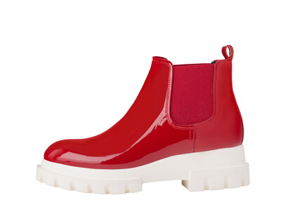 Stivaletto in vernice rossa