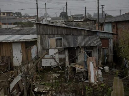 Bairro da favela no Brasil